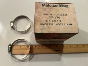 NOS Ford Radiator Hose Clamp YF230 2 Clamps Mustang Galaxie Fairlane B7A8287B - Picture 1 of 7