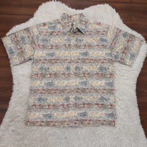 Tori Richard Hawaii Fisch Hemd Herren Small Button Up Down Kurzarm  - Bild 1 von 6