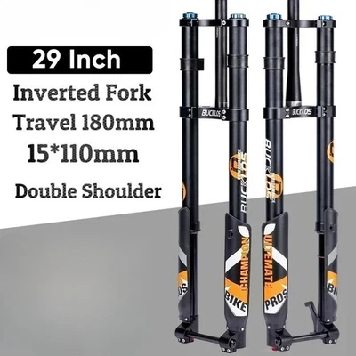 Inverted Air Fork 26/27.5/29Inch DH MTB Bicycle Air Suspension Boost Front Fork - Image 1 of 4