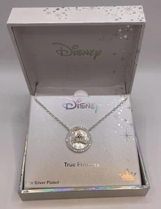 Collar Corona Princesa Verdadera Chapado en Plata Fina Disney LA ROCKS  - Imagen 1 de 15