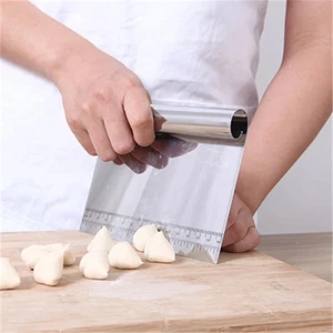 Stainless Steel Bench Scraper / Chopper With Ruler Must Have In Your Kitchen - Picture 1 of 3