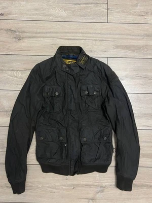 Men's Superdry Motorcycle Style Jacket Waxed sz M Military Khaki Japanese Race - Image 1 of 4
