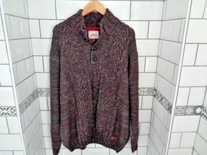 Joe Browns Knitted Jumper Burgundy and gray Size 3XL Used - Picture 1 of 24