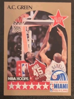 A.C. Green #17 1990-91 Hoops All-Star Basketball Card Los Angeles Lakers - Image 1 of 3