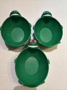 Vintage 1990 Mirage Studios Teenage Mutant Ninja Turtles TMNT 3 Cereal Bowls - Picture 1 of 17