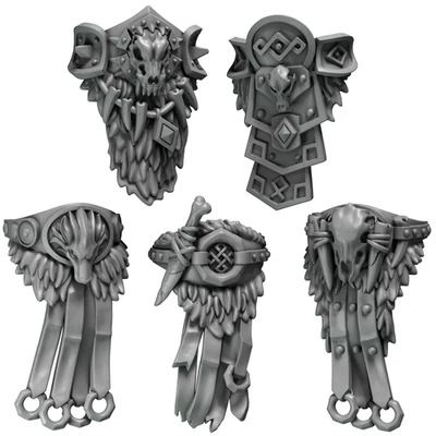 GREY TIDE STUDIO Loin Cloths Pack C Primal Hounds Conversion Bits For 28mm 32mm Sci-fi Space Knig