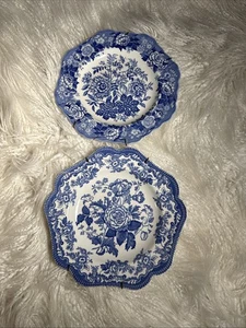 The Spode Blue Room 2tlg Teller Lot Garden Collection British Flowers, Jasmine - Bild 1 von 9