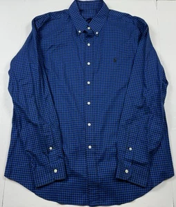 Polo Ralph Lauren blau kariertes Langarm Button Down Hemd XL - Bild 1 von 4