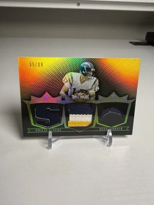Philip Rivers 2007 Topps Triple Threads Triple Patch 3 CLR SSP /9 #TTPR79 - Image 1 of 4