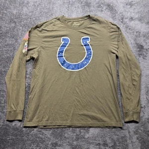 Nike Indianapolis Colts Shirt Men Large Green Long Sleeve Salute To Service NFL - Picture 1 of 10
