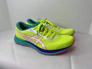 ASICS Gel Excite 7  Women Size 12 Yellow Pink Running Sneaker Shoe 1012A801 - Picture 1 of 12