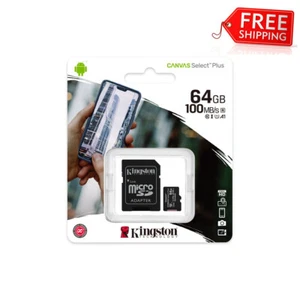 Carte mémoire micro SD 64G Kingston 64 Go Canvas Select Plus 100 Mo/S A1 C10 neuve - Photo 1 sur 4