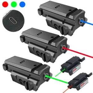 Rechargeable Tactical Compact Red Green Blue Dot Laser Sight for Pistol Handgun - Picture 1 of 27