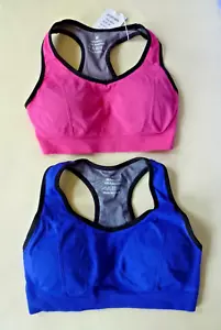 ❤ NEU ANGOOL 2er Set Sport BH Gr. M gepolstert pink und blau - Bild 1 von 4