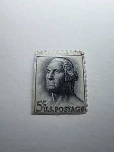 Estampilla rara de 5 centavos de George Washington 1962 franqueo de Estados Unidos - Imagen 1 de 2