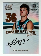 2023 Select Legacy DRAFT PICK SIGNATURE COPPER Tom McCallum PORT ADELAIDE