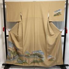 9409# Japanese Kimono Vintage Fabric Pure Silk Robe Traditional Handwritten