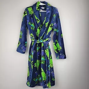 Minecraft Boys Luxe Fleece Creeper and Zombie Bathrobe, Robe EUC Size S - Picture 1 of 6