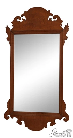 F60509EC: Chippendale Tiger Maple 18th C. Style Mirror Cover