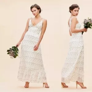VESTIDO LA POBLACIÓN Vestido Soleado Floral Bordado Baile de graduación Boda Invitada Pequeño - Imagen 1 de 19