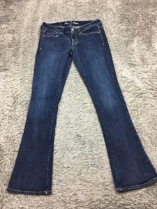 American Eagle Skinny Kick Size 6 Blue Denim Dark Wash Cotton - Picture 1 of 13