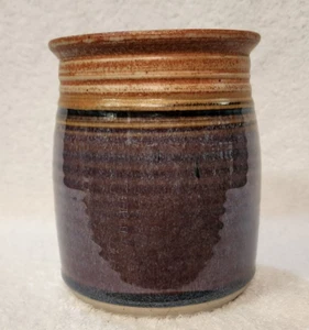 Royce Yoder PA Studio Art Pottery Stoneware Vase 5 1/4" Tall Signed - Picture 1 of 6