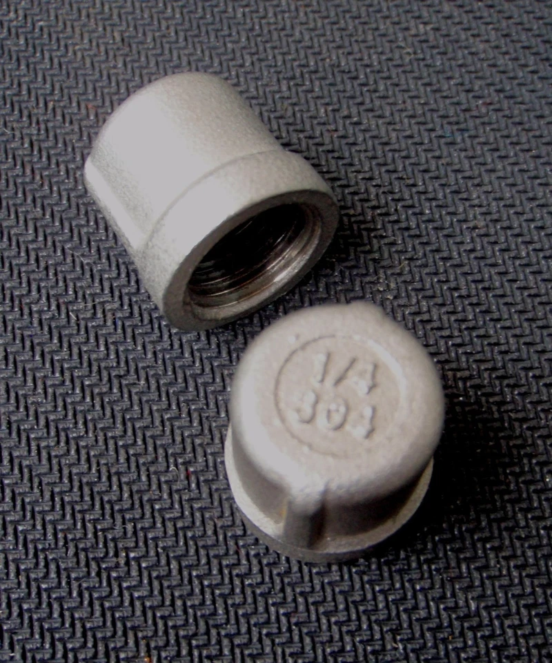 2PACK STAINLESS STEEL END CAP 1/4" NPT PIPE EC-025 - Image 1 of 1