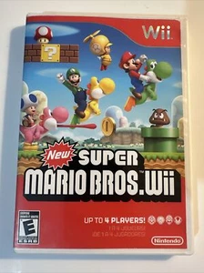 New Super Mario Bros (Nintendo Wii) CIB Complete - Tested - Foto 1 di 3