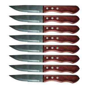 100% Genuine! AVANTI Jumbo Steak Knives Set of 8 High Quality S/S! RRP $87.95!