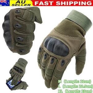 Military Tactical Hard Knuckle Gloves Full Finger/Fingerless Army Combat Hunting - Picture 1 of 13