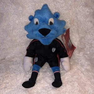 Vintage 2004 England Roary The Lion Football Goalie Mascot Soft Toy 3 Lions Tag - Picture 1 of 11