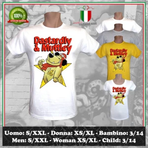 T-SHIRT DASTARDLY & MUTTLEY STAR WACKY RACES CARTOONS CARTONE UOMO DONNA BAMBINO - Picture 1 of 2