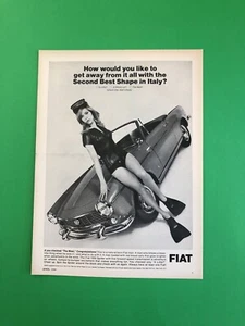 1966 FIAT 1500 SPIDER ORIGINAL VINTAGE PRINT AD ADVERTISEMENT PRINTED - Picture 1 of 1