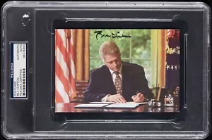 Bill Clinton Signed Oval Office Postcard PSA/DNA 150507 - Imagen 1 de 3