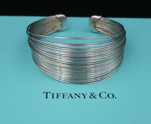 Tiffany & Co Multi-Wire Cuff Bracelet Sterling Silver 7" Retired Design BS2895