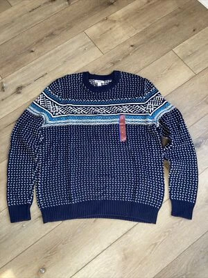 Men's Size Large Fair Isle Blue Pullover Merona Sweater NWOT - Image 1 of 4