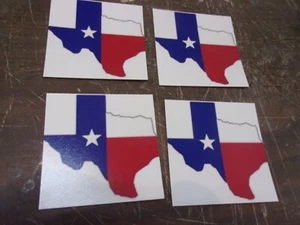 SET OF 4 TEXAS  DRINK COASTERS    NEW  HANDMADE   FAST SHIPPING - Picture 1 of 2