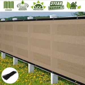 50ft Privacy Fence Screen HDPE Fabric Mesh Shade Cover Windscreen for Garden - Picture 1 of 20