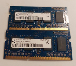 2GB ( 1GB X 2 ) Qimonda DDR3 1066 IMSH1GS14A1F1C-10F PC3-8500 SODIMM RAM MEMORY