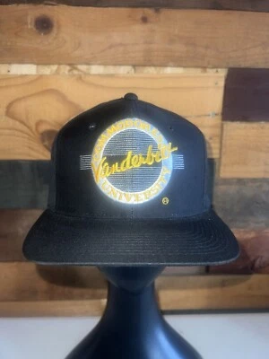De Colección Años 90 Vanderbilt Commodores NCAA Negro Snapback Sombrero El Juego Logo Etiqueta Pegada Foto 1 de 4