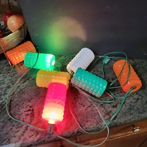 Vtg Tiki Camping Cecoration 4" Blow Mold Lampshade Lanterns 7 REPLACEMENTS - Picture 1 of 2