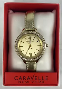 Caravelle New York Women's 43L165 Analog Display Japanese Quartz White Watch - Picture 1 of 14