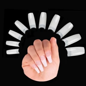 500 Pieces False Nails Tips for Acrylic Nails, Half Cover Fake Nail Extension Ti - Picture 1 of 6