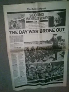 1989 DAILY TELEGRAPH UK NEWSPAPER SUPPLEMENT PART 7 THE DAY WAR BROKE OUT(457) - Picture 1 of 2