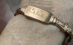 COPPER SPOON CUFF PERSONALIZED  "CELIE"  BRACELET - Picture 1 of 5