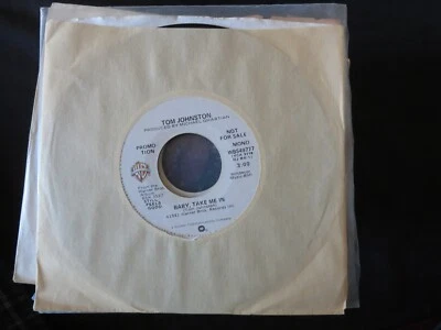TOM JOHNSTON - Baby, Take Me In PROMO Unplayed Old Stock DOOBIE BROTHERS - Image 1 of 2