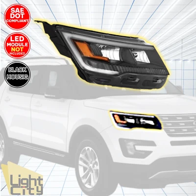 Ford Explorer 2016-2017 deportivo pasajero faros laterales ASSY (bisel negro) diestro Foto 1 de 4