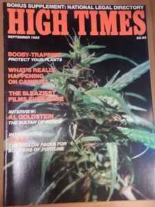 HIGH TIMES BOOBY TRAPPING VINTAGE SEPT 1982 MARIJUANA MAGAZINE NOS WEED 420 N/M - Picture 1 of 3