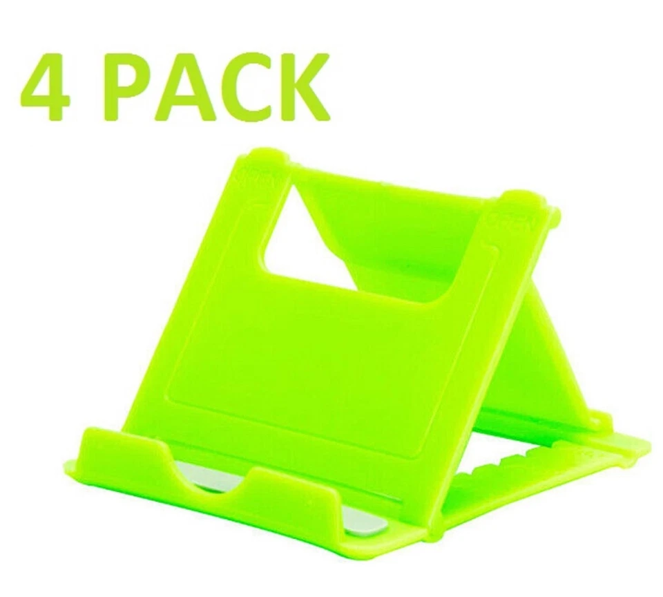 4 Green Adjustable Portable Stands Desk Holder For Tablet Cell Phone iPad iPhone - Image 1 of 1