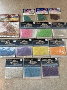 Vintage Rocailles Konvolut, meist Darice Schmuck Designer, 14 Pakete - Bild 1 von 7